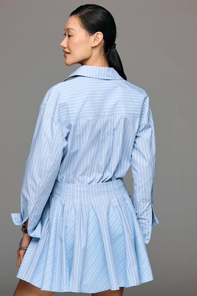 Avec Les Filles Waisted Long-Sleeve Shirtdress #2