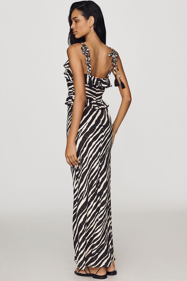 Avec Les Filles Ruffle Printed Maxi Dress #2