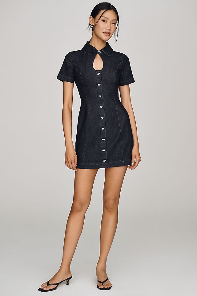avec les filles denim dress Sleeveless Belted Mini and irresistibly flirty Avec Les Filles Women's Sleeveless