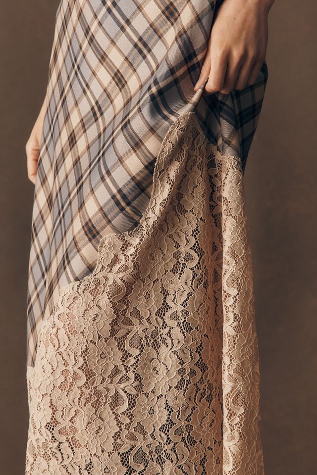 Avec Les Filles Bias Lace Maxi Dress #4