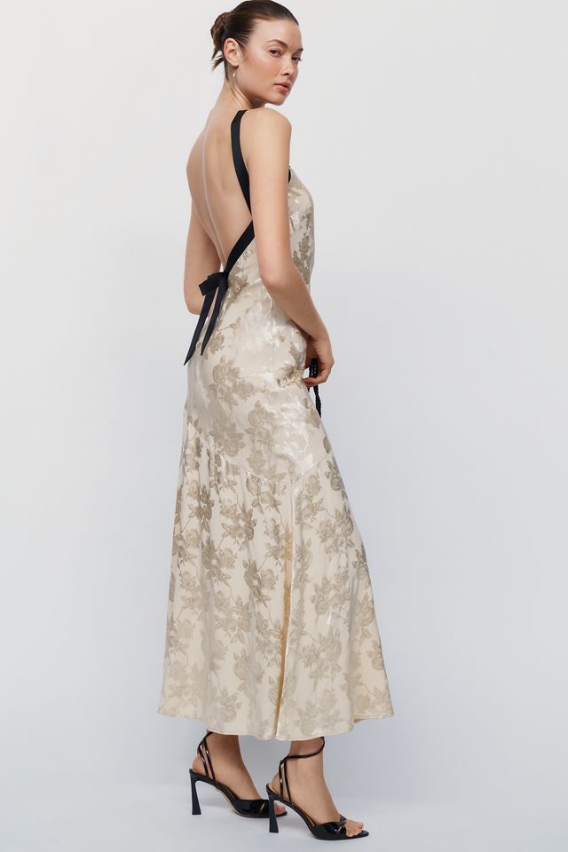 Avec Les Filles Halter Bow Maxi Dress #2
