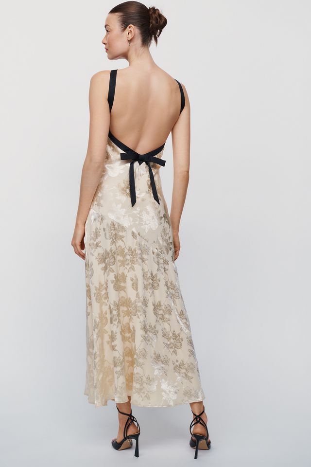 Avec Les Filles Halter Bow Maxi Dress #3