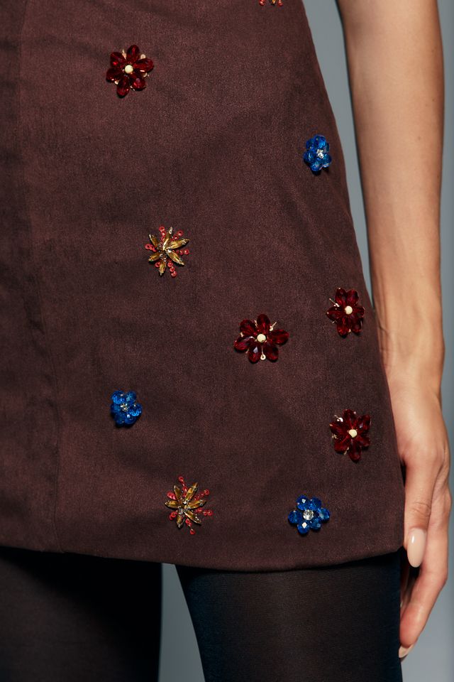 Avec Les Filles Strapless Gemstone Mini Dress #1
