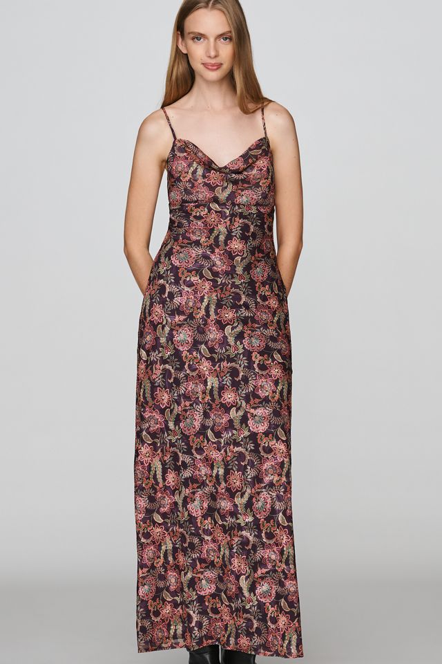 Avec Les Filles Fringed Scarf Maxi Dress #2