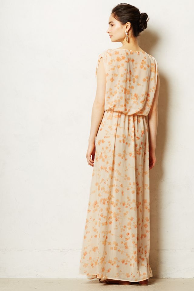 chinese dress ladies Cherry Blossom Maxi Wrap in Black + Gold  SymbologyClothing