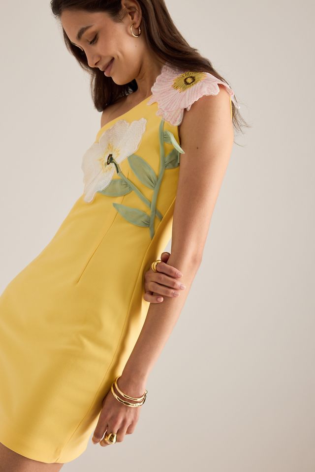 ELLIATT Hope One-Shoulder 3D Flower Mini Dress #2