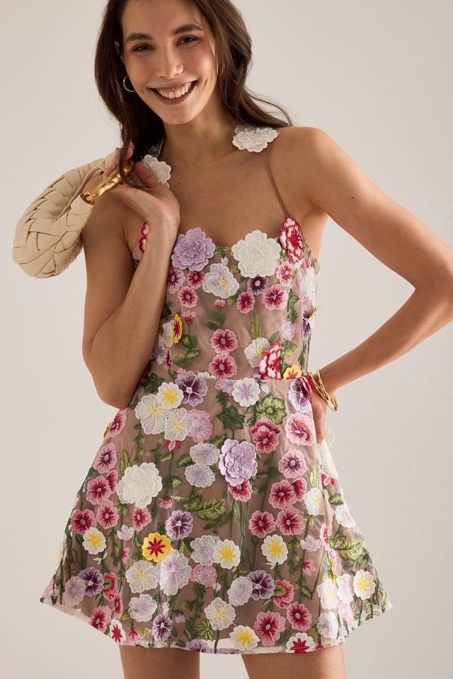 ELLIATT Neve A-Line 3D Flower Mini Dress #2