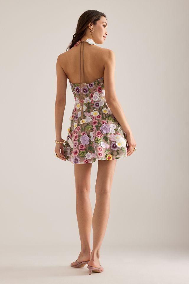ELLIATT Neve A-Line 3D Flower Mini Dress #4