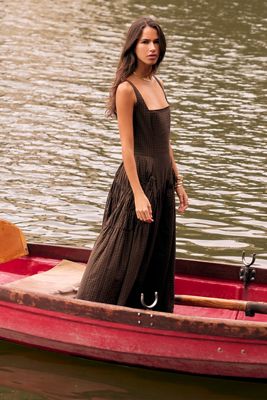 Vestido Midi Tipo Pichi con Lazo Fruncido By Anthropologie