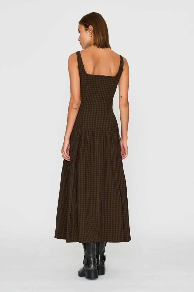 By Anthropologie Ruched Bow Midi Pinafore Dress #4