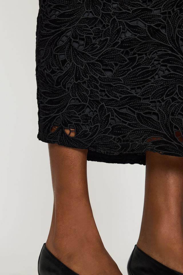 By Anthropologie Trina Velvet Embroidered Strapless Midi Dress #5