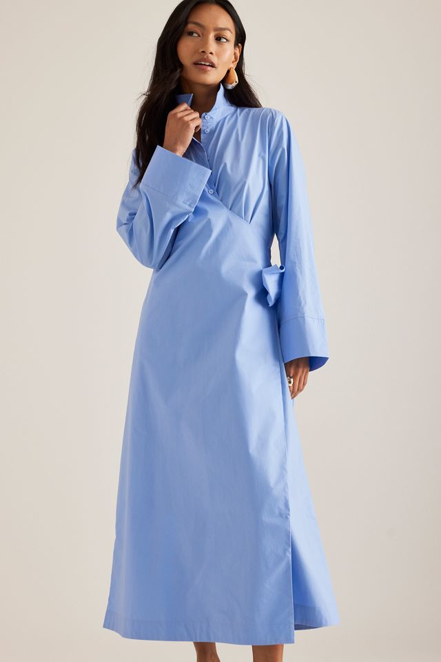 Robe chemise à manches longues et encolure croisée Aviana Selected Femme #3