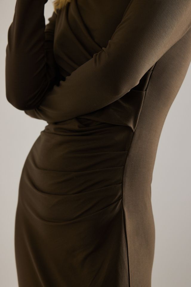 Robe longue asymétrique drapée Ilina Selected #3