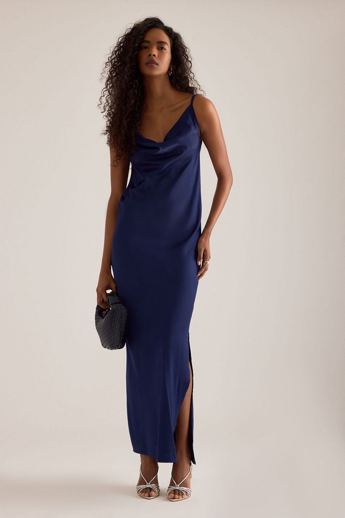 Selected Giona Cami Cowl-Neck Maxi Dress