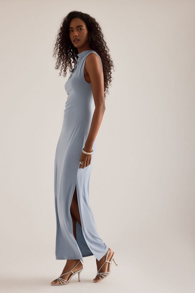 Selected Robin-Maja Ärmelloses Drapiertes Jersey-Maxikleid #4