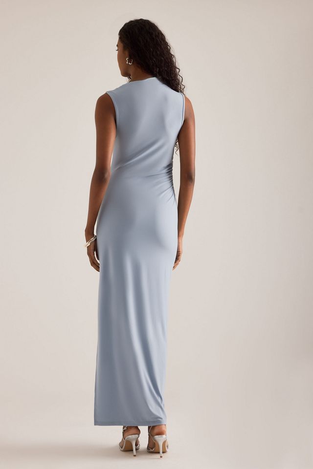 Selected Robin-Maja Ärmelloses Drapiertes Jersey-Maxikleid #5