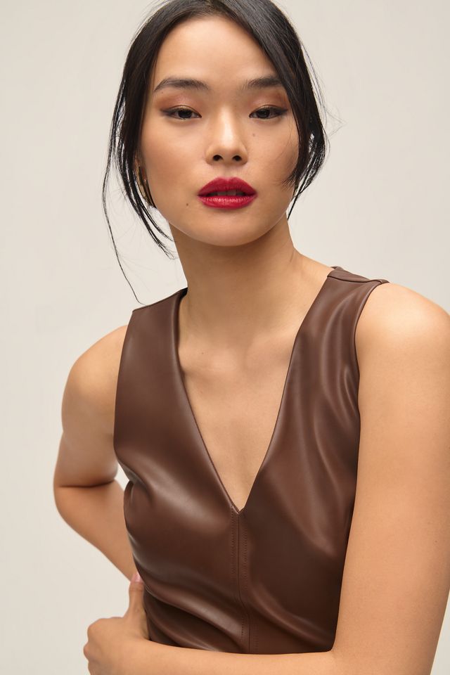 ASTR The Label Omaira Faux-Leather Midi Dress #2