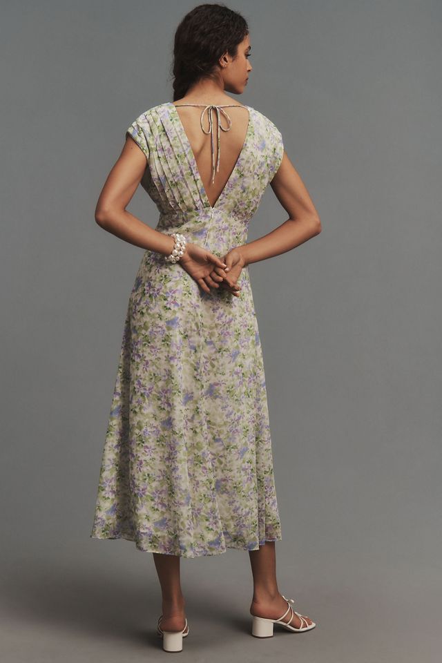 ASTR The Label V-Neck Pleated Midi Dress #1