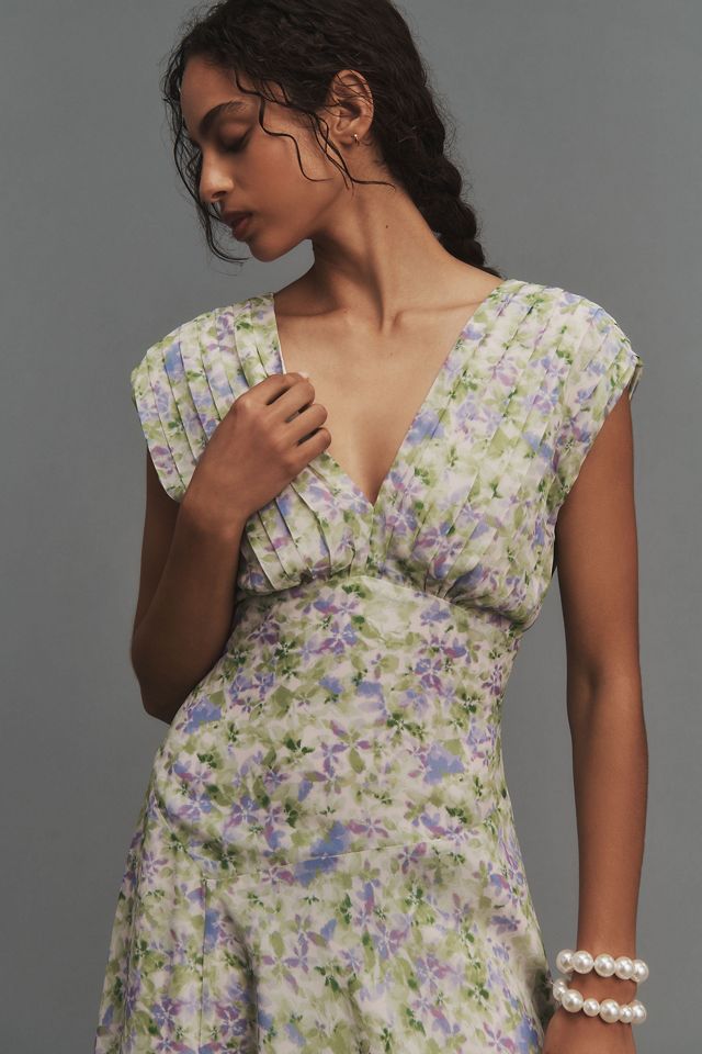 ASTR The Label V-Neck Pleated Midi Dress #2