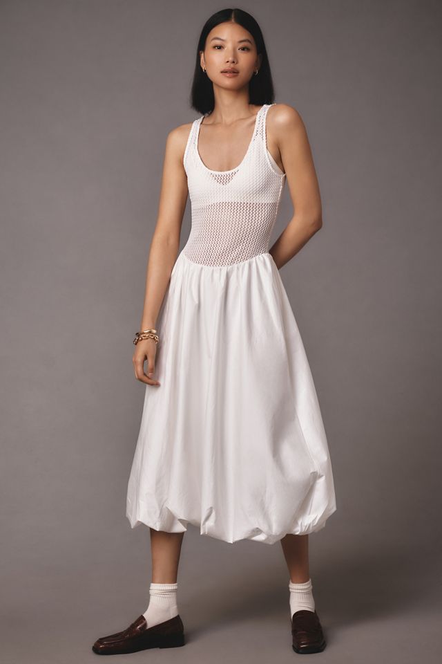 knee length dresses for ladies Contrast Sweetheart Midi Dress main image 1