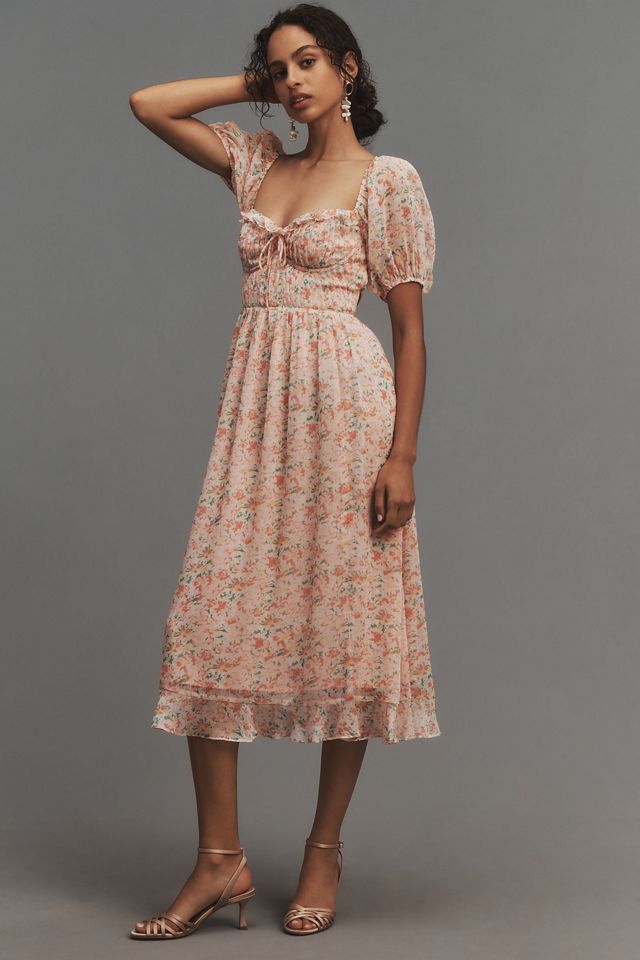 ASTR The Label Lunaria Pleated Floral Midi Dress #3