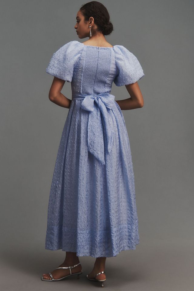 ASTR The Label Linette Short-Sleeve Jacquard Midi Dress #3