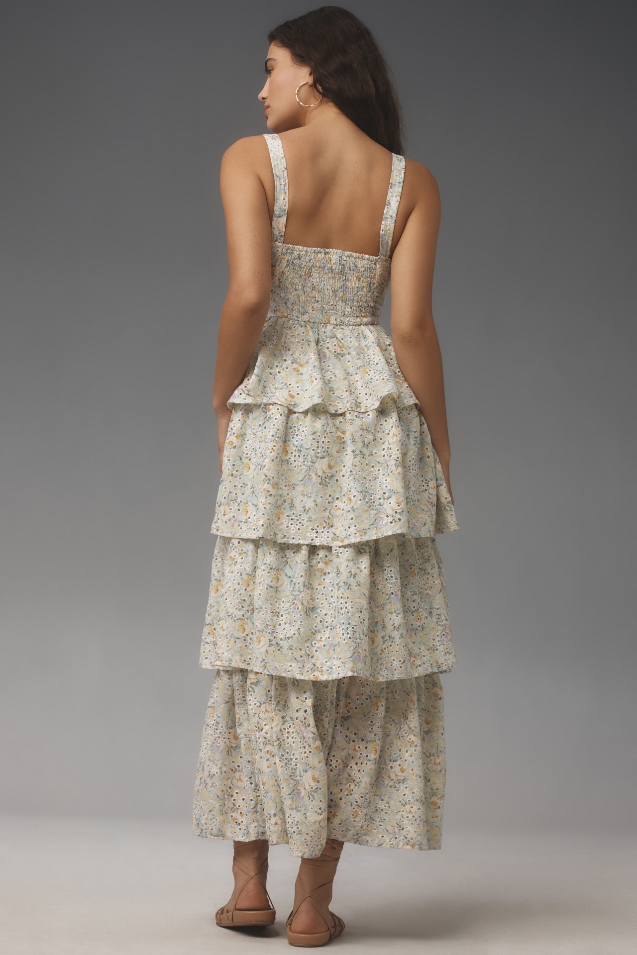 ASTR The Label Midsummer Sweetheart Tiered Midi Dress