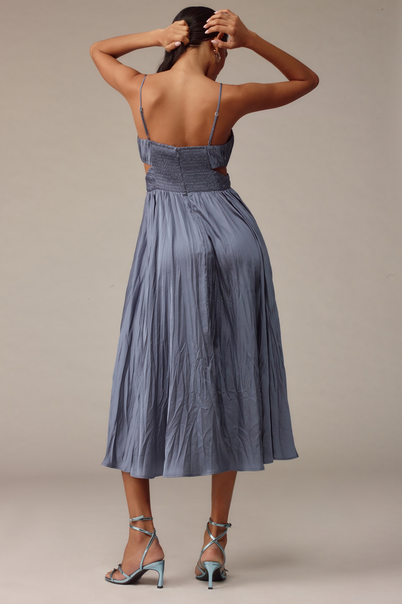 ASTR The Label Capitola Pleated Midi Dress