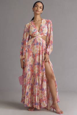 ASTR The Label Revery Long-Sleeve Cutout Maxi Dress | Anthropologie