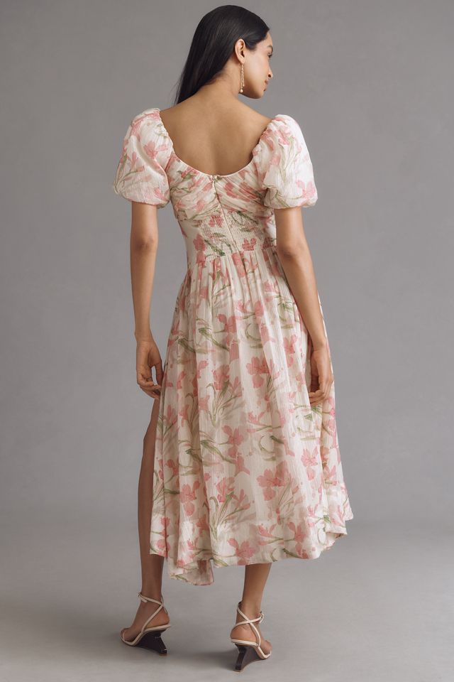 ASTR Das Label Sasila Puffärmel-Midikleid #1