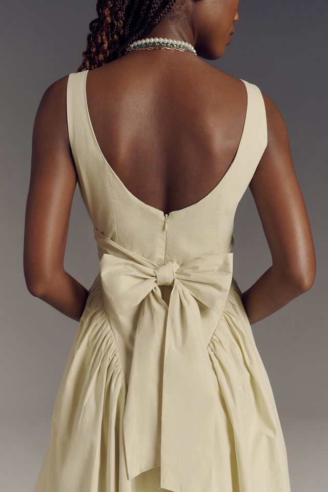 ASTR The Label Square-Neck Basque-Waist Midi Dress #2