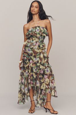 ASTR The Label Alinta Sleeveless Ruffle Maxi Dress