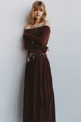 Astr Tanaia Off-shoulder Drop-waist Maxi Dress In Multi