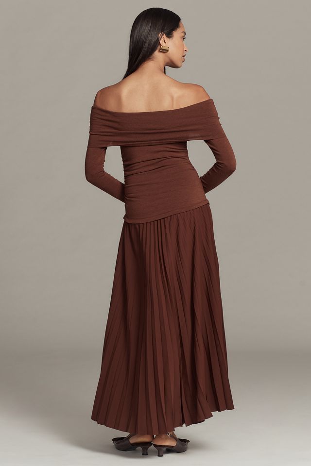 ASTR The Label Tanaia Off-Shoulder Drop-Waist Maxi Dress #4