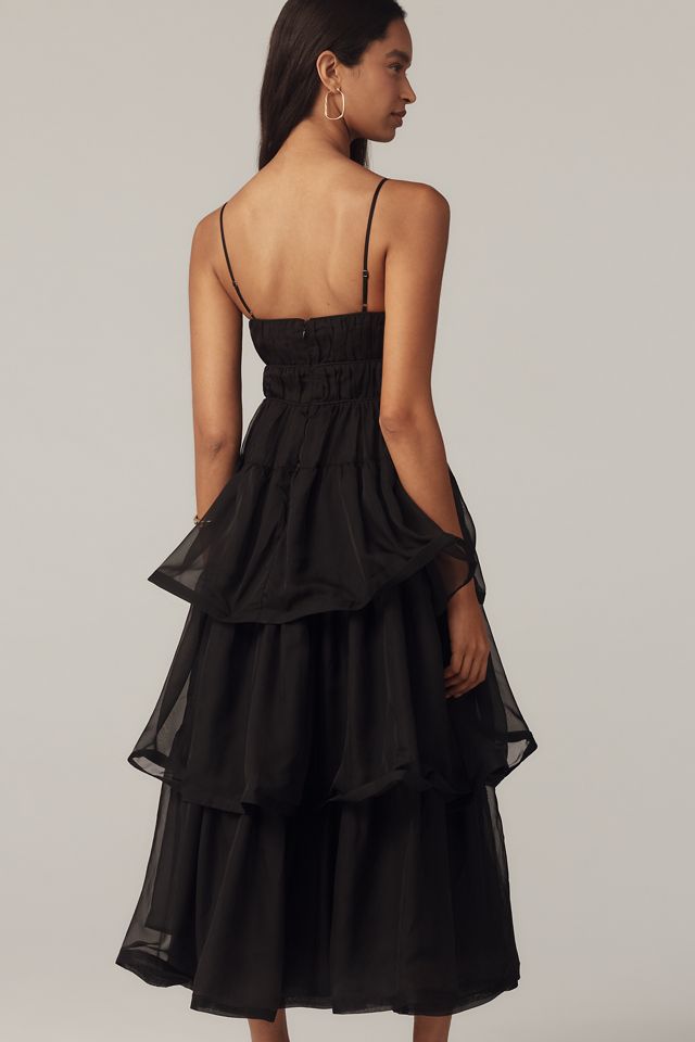 ASTR The Label Theiria Sleeveless Tiered Ruffle Maxi Dress