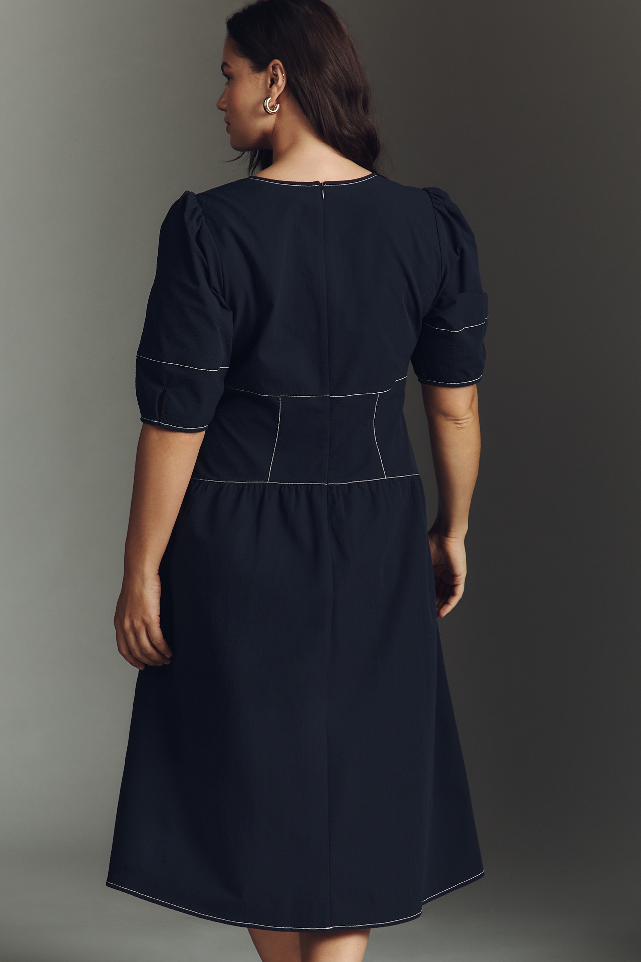 ASTR The Label Samara Plus V-Neck Midi Dress