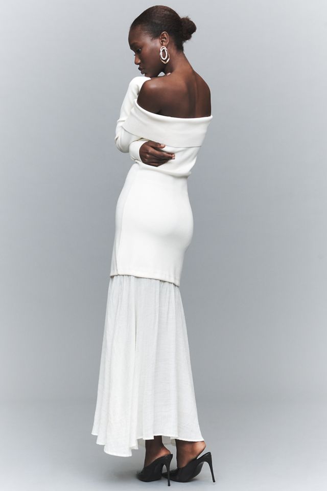 ASTR The Label Lydia Off-Shoulder Long-Sleeve Midi Dress #1