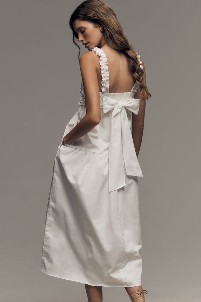 ASTR The Label Orenthia Smocked Babydoll Midi Dress | Anthropologie