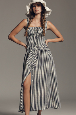 ASTR The Label Temperance A-Line Buttondown Maxi Dress