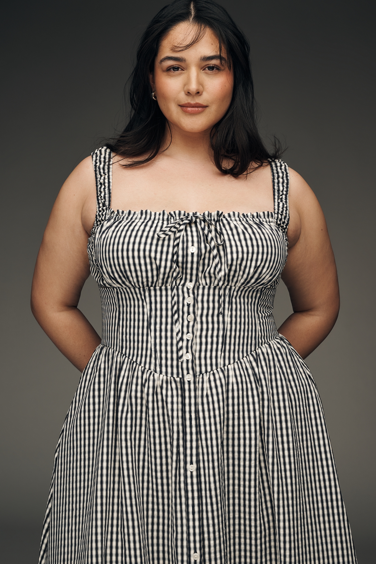 ASTR The Label Temperance A-Line Buttondown Maxi Dress