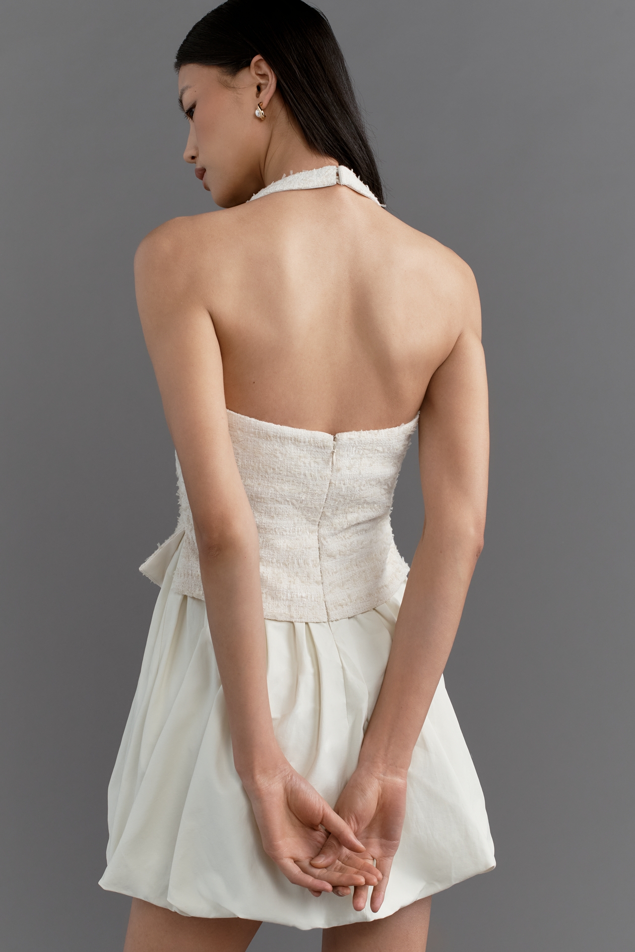 ASTR The Label Giavanna Halter Twofer Mini Dress