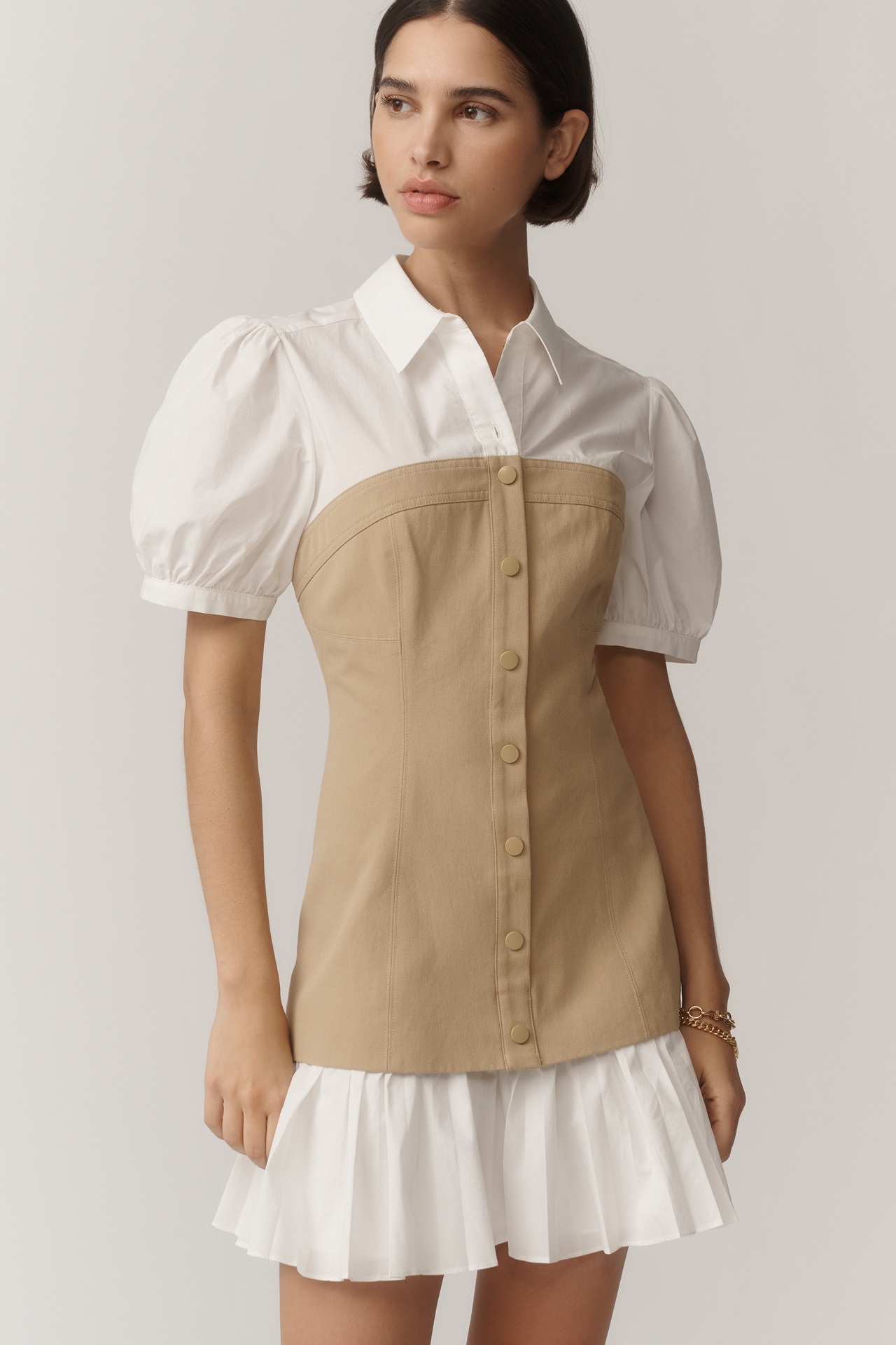 ASTR The Label Joseline Short-Sleeve Twofer Mini Dress