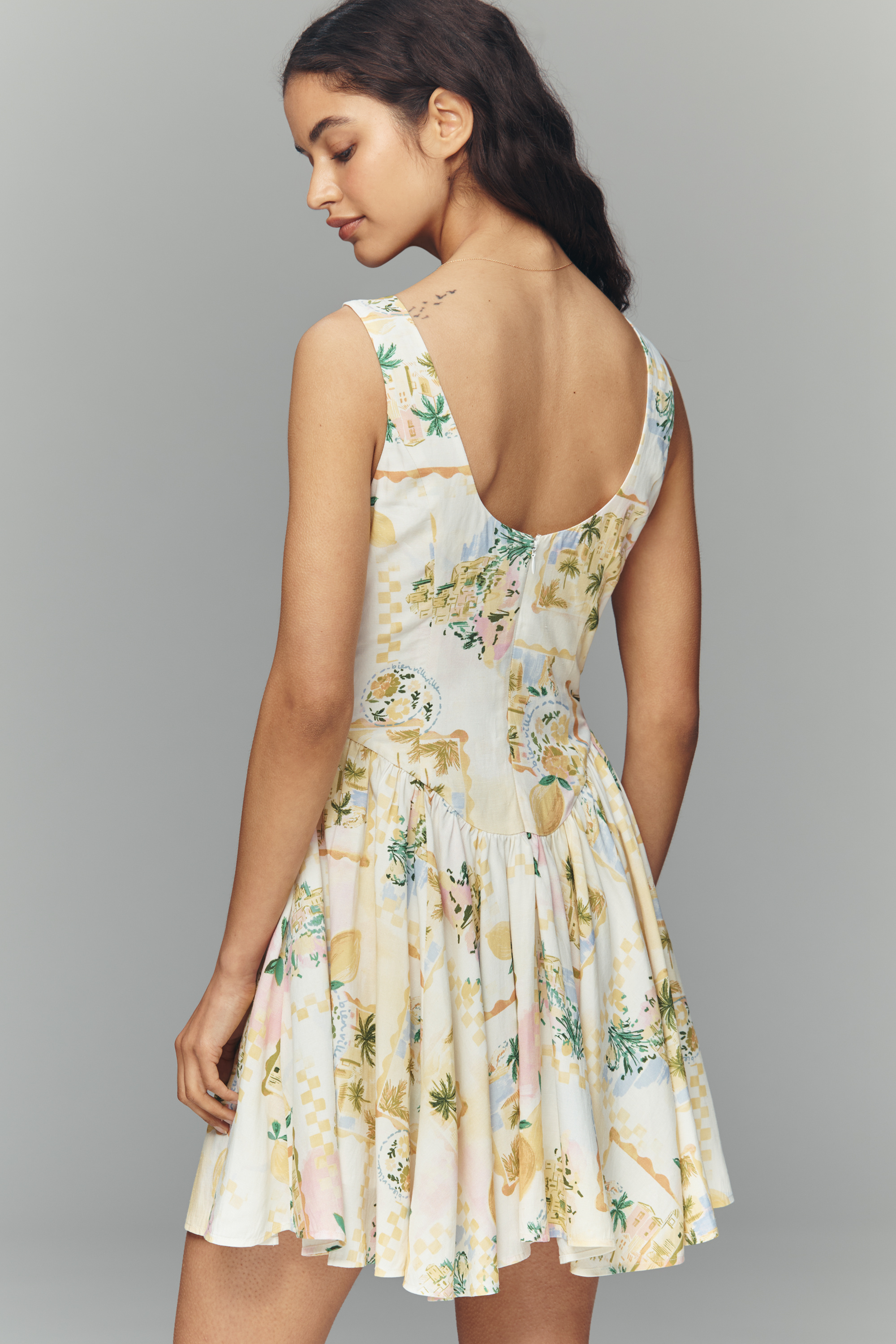 Reina Drop-Waist Mini Dress — Image 4