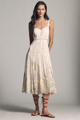 navy blue dress for baby girl Strapless Ruched Detail Midi Dress by Moon River