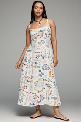 Ainsley Square-Neck Midi Dress
