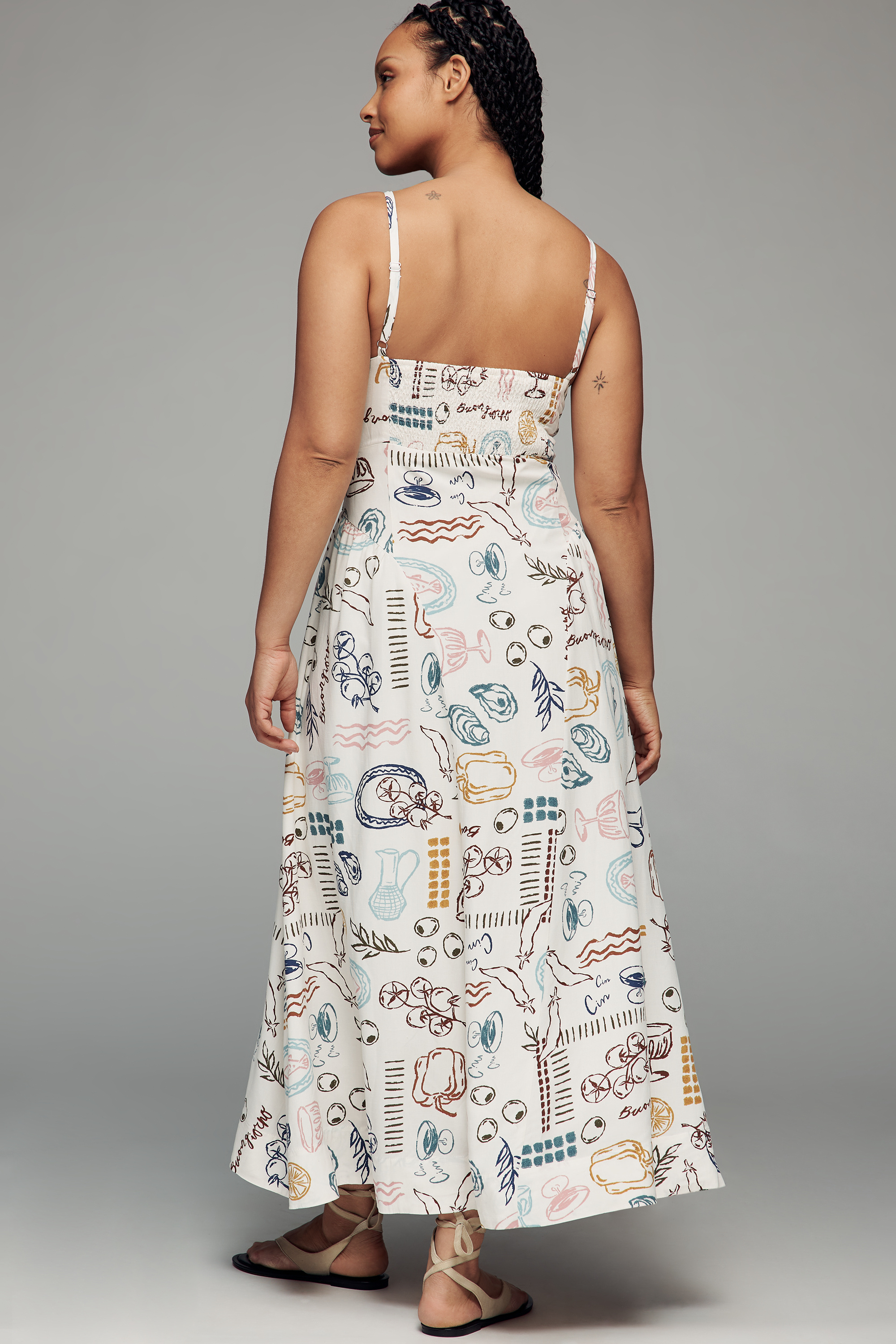 Ainsley Square-Neck Midi Dress — Image 7