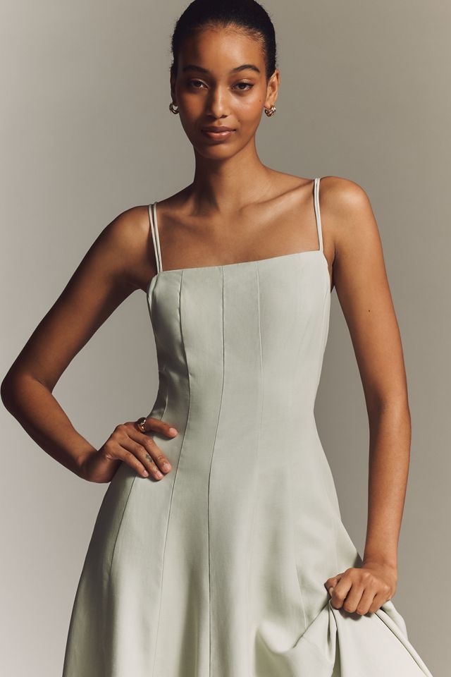 ASTR The Label Trisha Square-Neck Midi Dress | Anthropologie