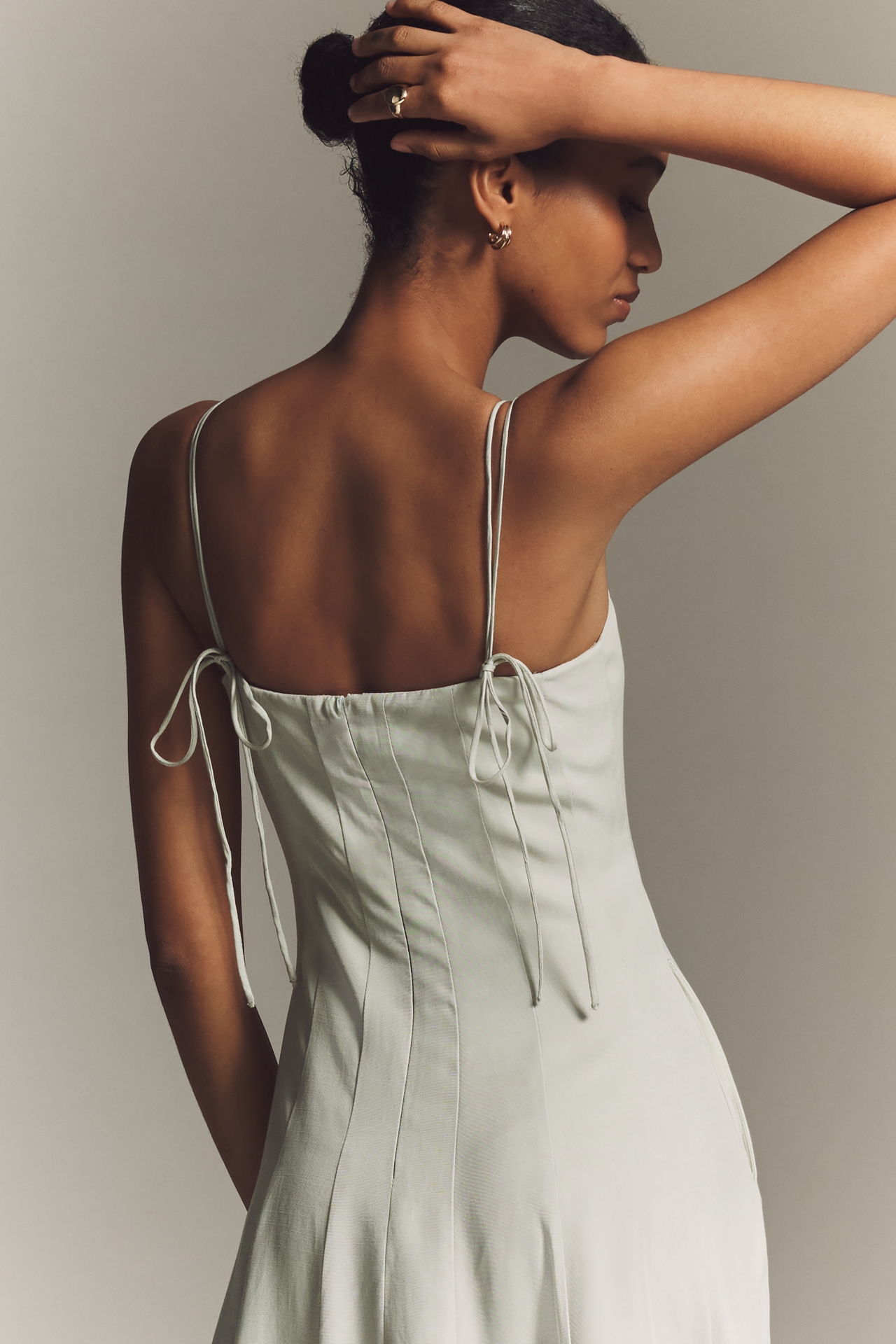 ASTR The Label Trisha Square-Neck Midi Dress