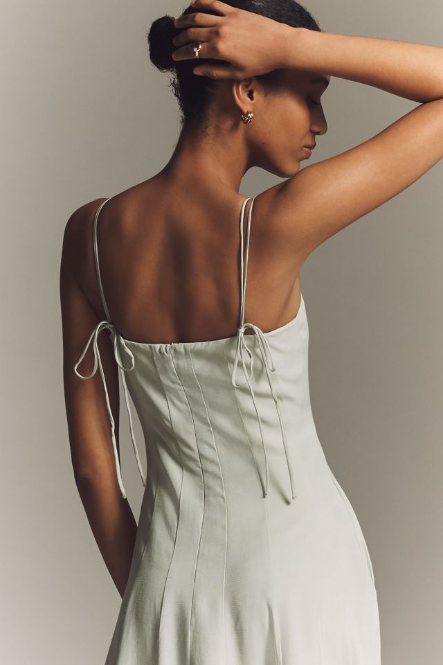 ASTR the Label | Trisha Square Neck Midi Dress in Pistachio | Size L