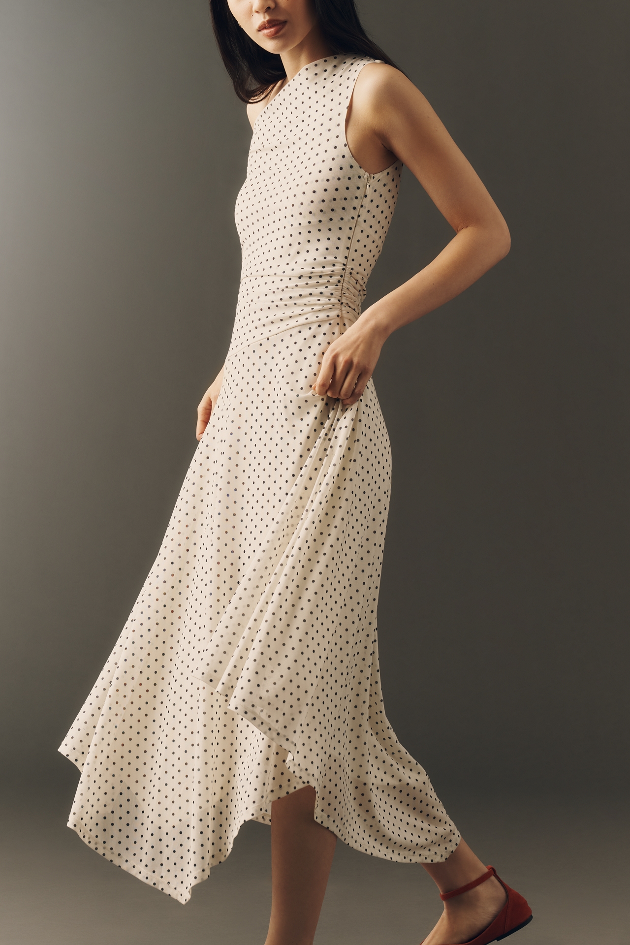 ASTR The Label Ciarra Plus Asymmetric Midi Dress
